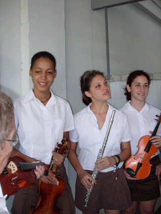 Students from the National School of Arts and Music