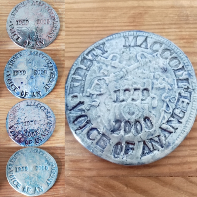 The five medallions were created in memory of Kirsty by her friend and artist Phillip Hardaker