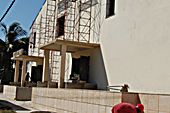 Building work on the Miramar Theatre, one of the priority international cultural investment projects for Cuba this year 